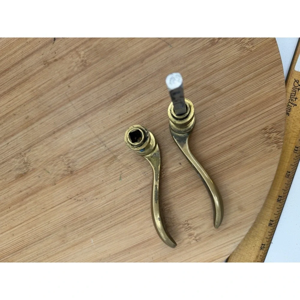 Vintage Brass levers with shaft and set screws